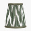 Kamilah 14cm Sage Chevron Pattered Mushroom Pleat Tall Tapered Candle Clip Lampshade