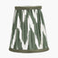 Kamilah 14cm Sage Chevron Pattered Mushroom Pleat Tall Tapered Candle Clip Lampshade