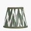 Kamilah 16cm Sage Chevron Pattered Mushroom Pleat Tapered Lampshade