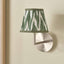 Kamilah 16cm Sage Chevron Pattered Mushroom Pleat Tapered Lampshade