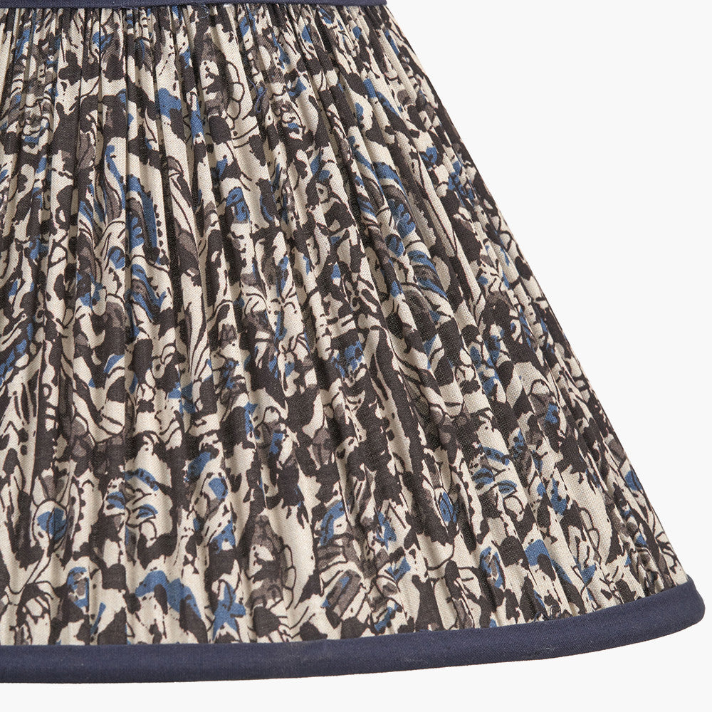 Ornella 35cm Blue Floral Design Mushroom Pleat Empire Lampshade