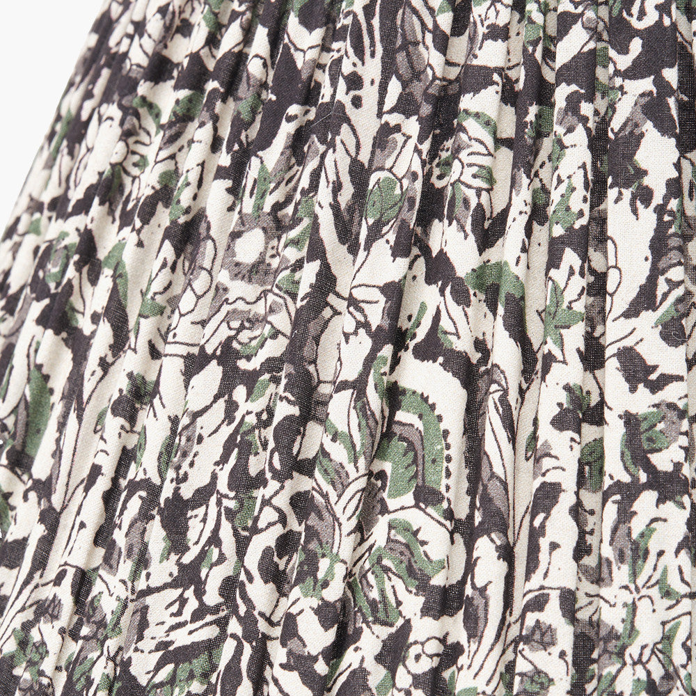 Ornella 40cm Green Floral Design Mushroom Pleat Empire Lampshade