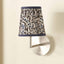 Ornella 14cm Blue Floral Design Mushroom Pleat Tall Tapered Candle Clip Lampshade