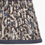 Ornella 16cm Blue Floral Design Mushroom Pleat Tall Tapered Lampshade