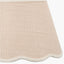 Tabitha 25cm Cream Jute Scalloped Edge Tapered Lampshade with Cream Binding