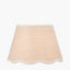 Tabitha 30cm Cream Jute Scalloped Edge Tapered Lampshade with Cream Binding