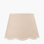 Tabitha 35cm Cream Jute Scalloped Edge Tapered Lampshade with Cream Binding