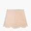 Tabitha 35cm Cream Jute Scalloped Edge Tapered Lampshade with Cream Binding