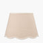 Tabitha 35cm Cream Jute Scalloped Edge Tapered Lampshade with Cream Binding