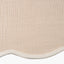 Tabitha 35cm Cream Jute Scalloped Edge Tapered Lampshade with Cream Binding