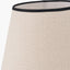 Tabitha 35cm Cream Jute Scalloped Edge Tapered Lampshade with Black Binding