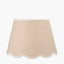 Tabitha 40cm Cream Jute Scalloped Edge Tapered Lampshade with Cream Binding