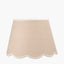 Tabitha 40cm Cream Jute Scalloped Edge Tapered Lampshade with Cream Binding