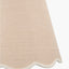 Tabitha 40cm Cream Jute Scalloped Edge Tapered Lampshade with Cream Binding