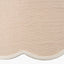 Tabitha 40cm Cream Jute Scalloped Edge Tapered Lampshade with Cream Binding
