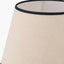 Tabitha 40cm Cream Jute Scalloped Edge Tapered Lampshade with Black Binding