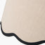 Tabitha 40cm Cream Jute Scalloped Edge Tapered Lampshade with Black Binding