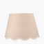 Tabitha 45cm Cream Jute Scalloped Edge Tapered Lampshade with Cream Binding