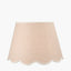Tabitha 45cm Cream Jute Scalloped Edge Tapered Lampshade with Cream Binding