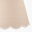 Tabitha 45cm Cream Jute Scalloped Edge Tapered Lampshade with Cream Binding