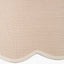 Tabitha 45cm Cream Jute Scalloped Edge Tapered Lampshade with Cream Binding
