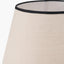Tabitha 45cm Cream Jute Scalloped Edge Tapered Lampshade with Black Binding