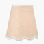 Tabitha 14cm Cream Jute Scalloped Edge Tapered Candle Clip Lampshade with Cream Binding