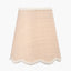 Tabitha 14cm Cream Jute Scalloped Edge Tapered Candle Clip Lampshade with Cream Binding
