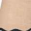 Tabitha 14cm Cream Jute Scalloped Edge Tapered Candle Clip Lampshade with Black Binding