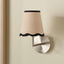 Tabitha 14cm Cream Jute Scalloped Edge Tapered Candle Clip Lampshade with Black Binding