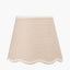 Tabitha 16cm Cream Jute Scalloped Edge Tapered Lampshade with Cream Binding