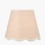 Tabitha 16cm Cream Jute Scalloped Edge Tapered Lampshade with Cream Binding