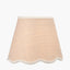 Tabitha 16cm Cream Jute Scalloped Edge Tapered Lampshade with Cream Binding