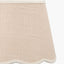 Tabitha 16cm Cream Jute Scalloped Edge Tapered Lampshade with Cream Binding