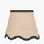 Tabitha 16cm Cream Jute Scalloped Edge Tapered Lampshade with Black Binding