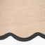 Tabitha 16cm Cream Jute Scalloped Edge Tapered Lampshade with Black Binding