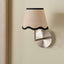 Tabitha 16cm Cream Jute Scalloped Edge Tapered Lampshade with Black Binding