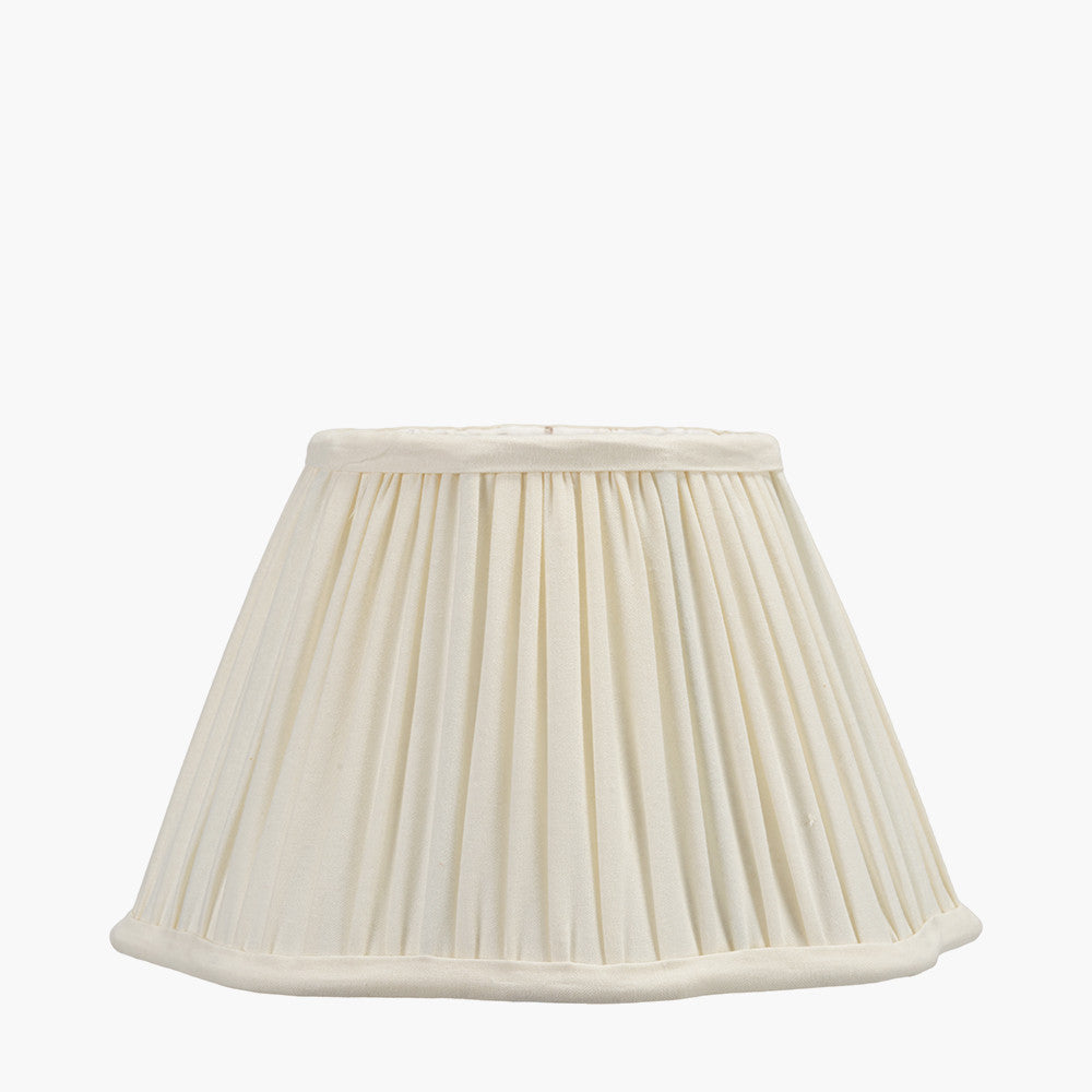 Malia 25cm Cream Mushroom Pleat Scalloped Tapered Lampshade