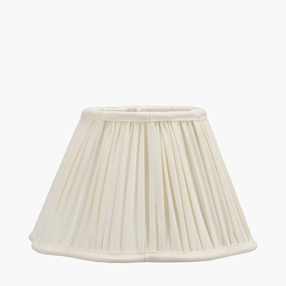Malia 25cm Cream Mushroom Pleat Scalloped Tapered Lampshade