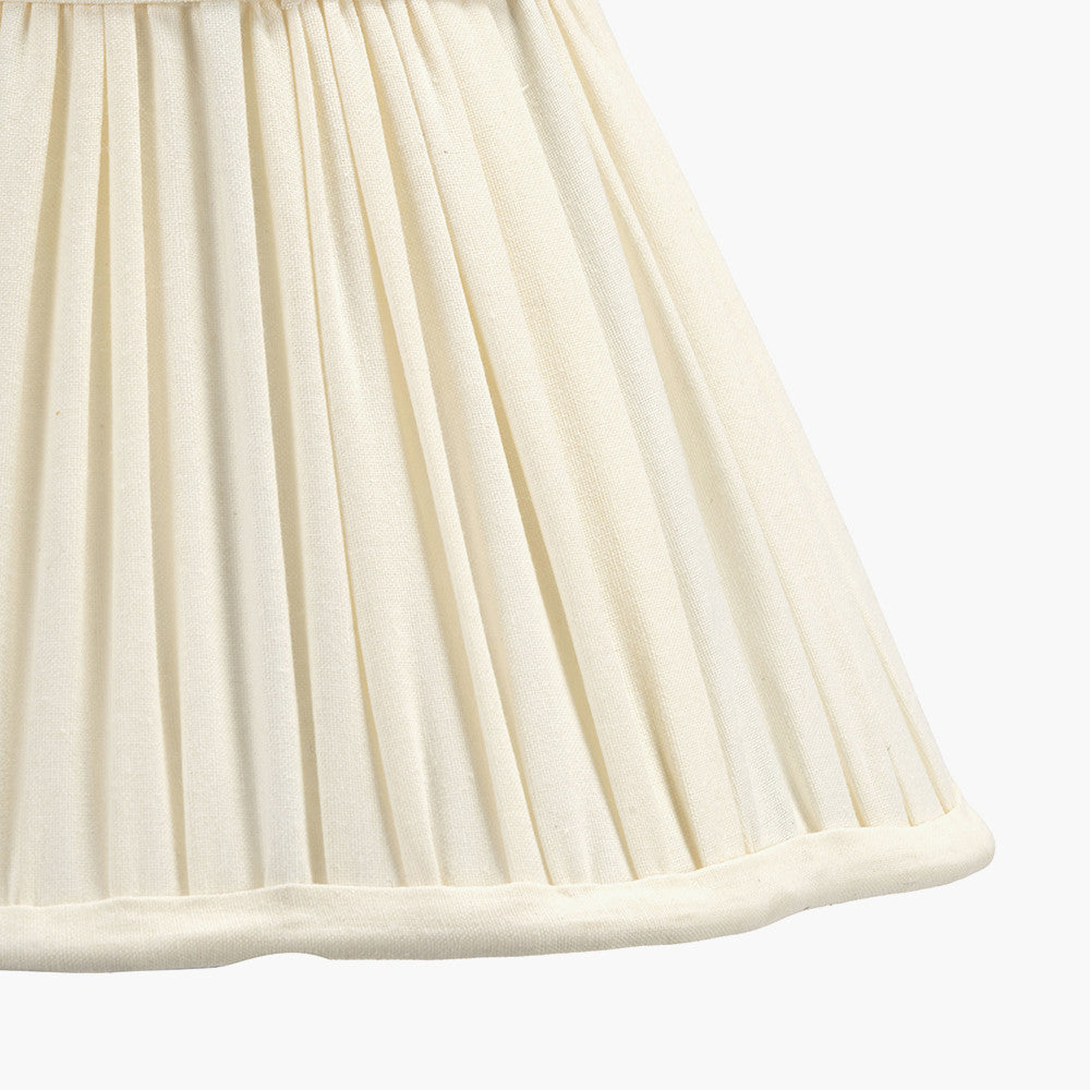 Malia 25cm Cream Mushroom Pleat Scalloped Tapered Lampshade