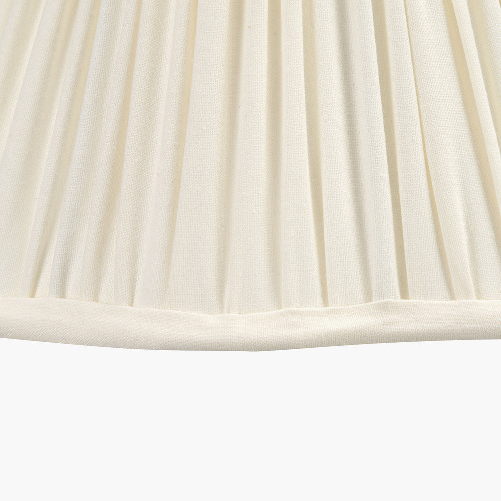 Malia 25cm Cream Mushroom Pleat Scalloped Tapered Lampshade
