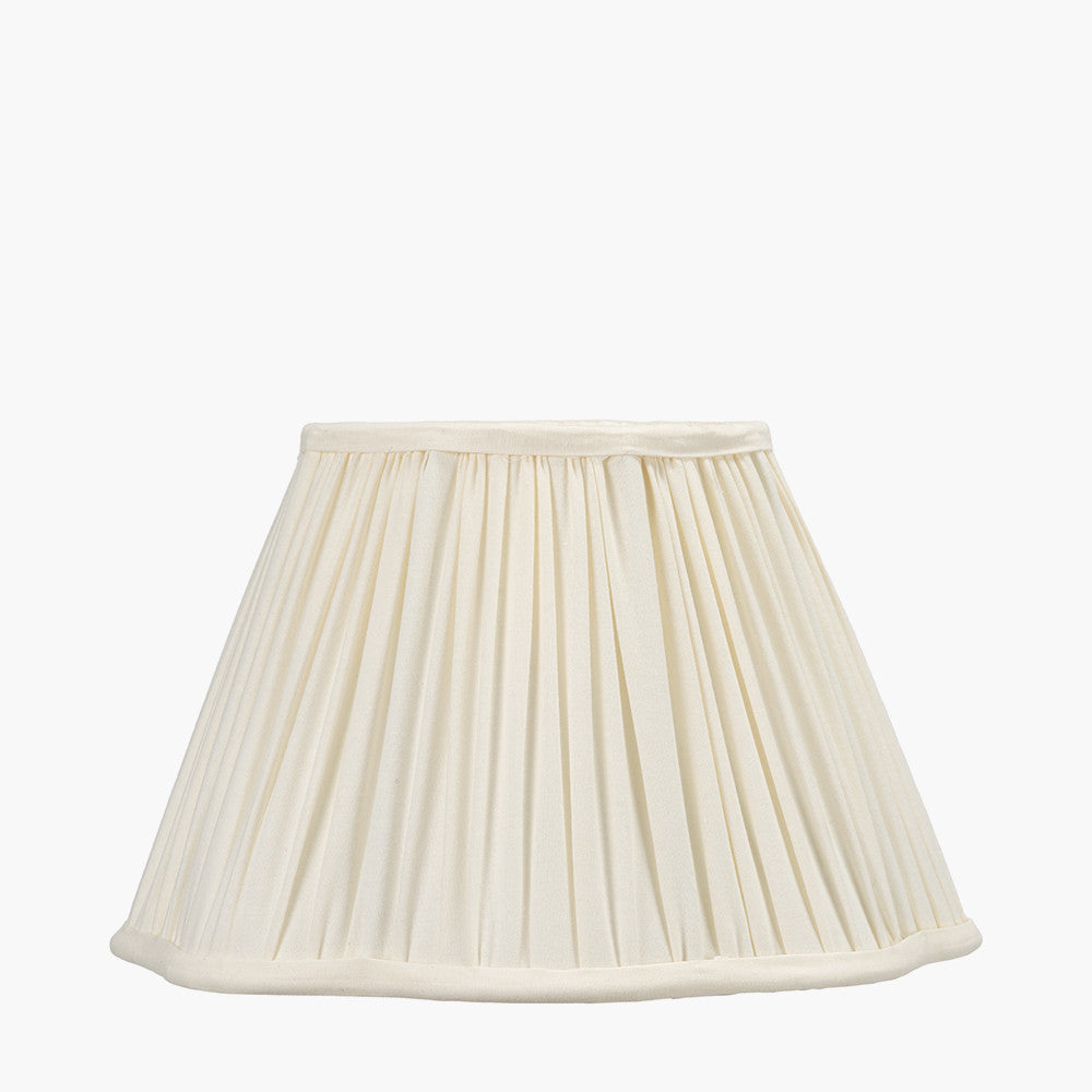 Malia 30cm Cream Mushroom Pleat Scalloped Tapered Lampshade
