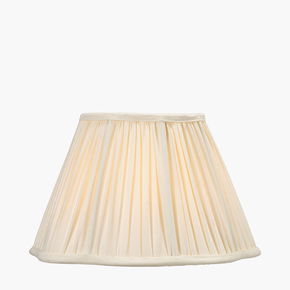 Malia 30cm Cream Mushroom Pleat Scalloped Tapered Lampshade