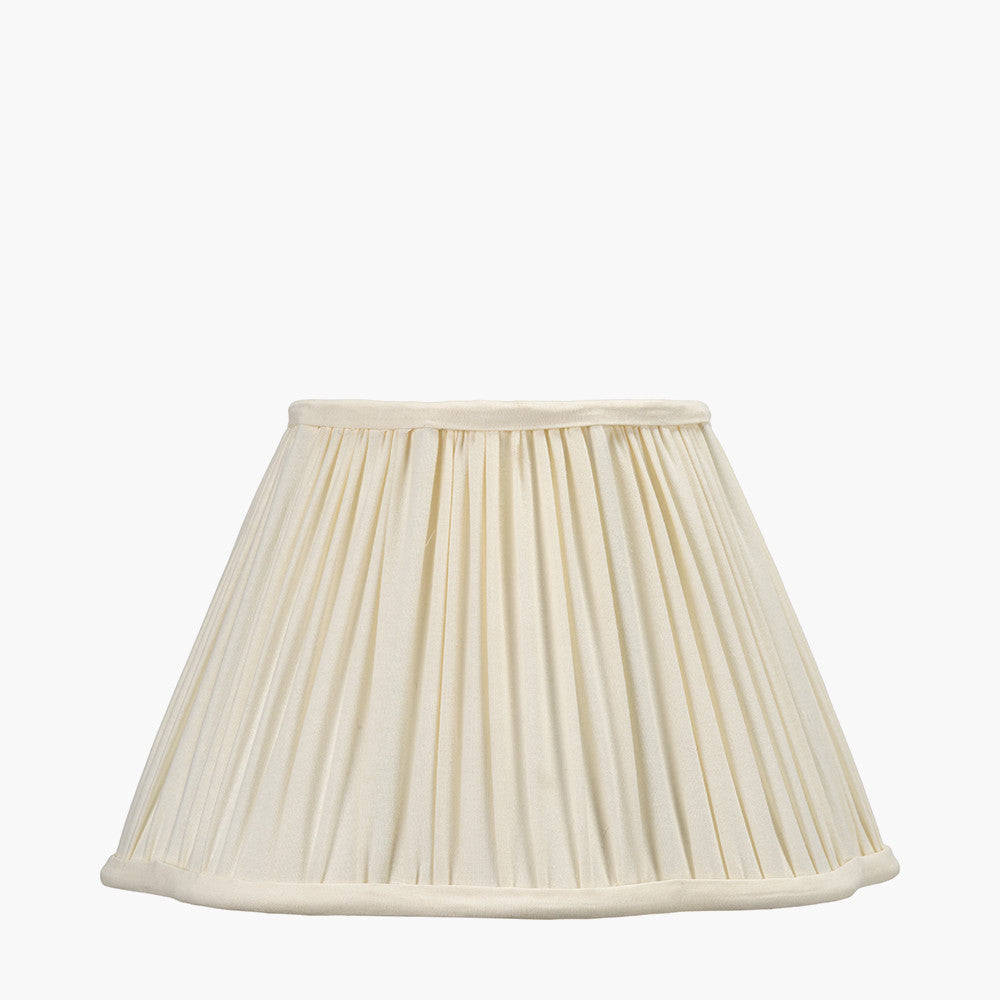 Malia 30cm Cream Mushroom Pleat Scalloped Tapered Lampshade