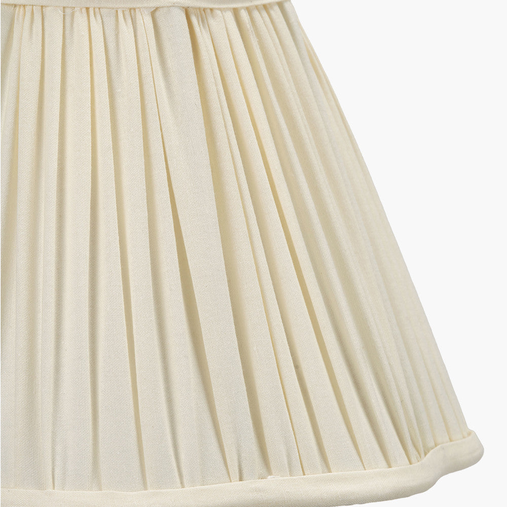 Malia 30cm Cream Mushroom Pleat Scalloped Tapered Lampshade
