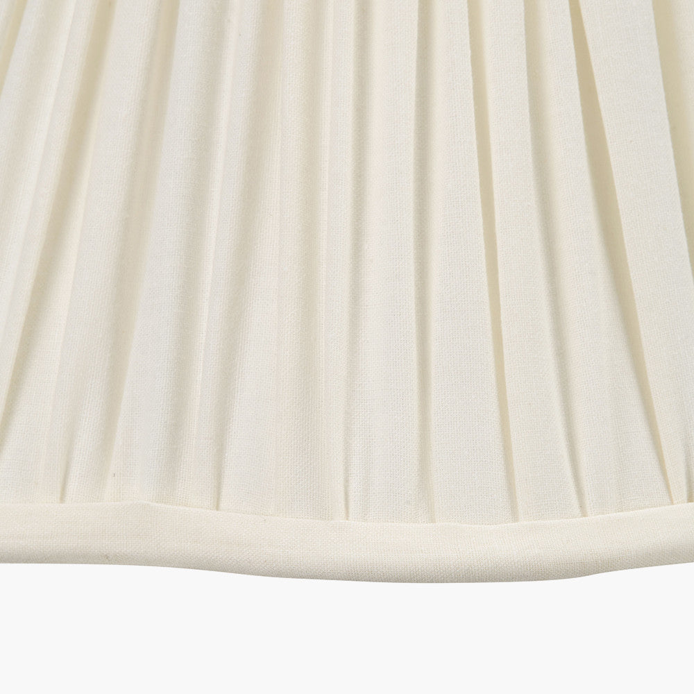 Malia 30cm Cream Mushroom Pleat Scalloped Tapered Lampshade