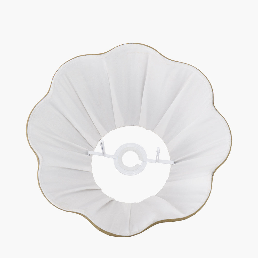 Malia 30cm Olive Green Mushroom Pleat Scalloped Tapered Lampshade