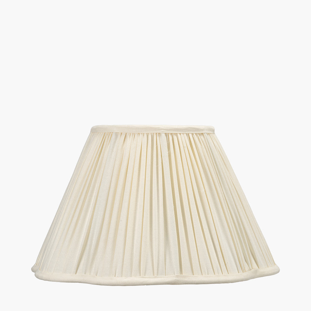 Malia 35cm Cream Mushroom Pleat Scalloped Tapered Lampshade