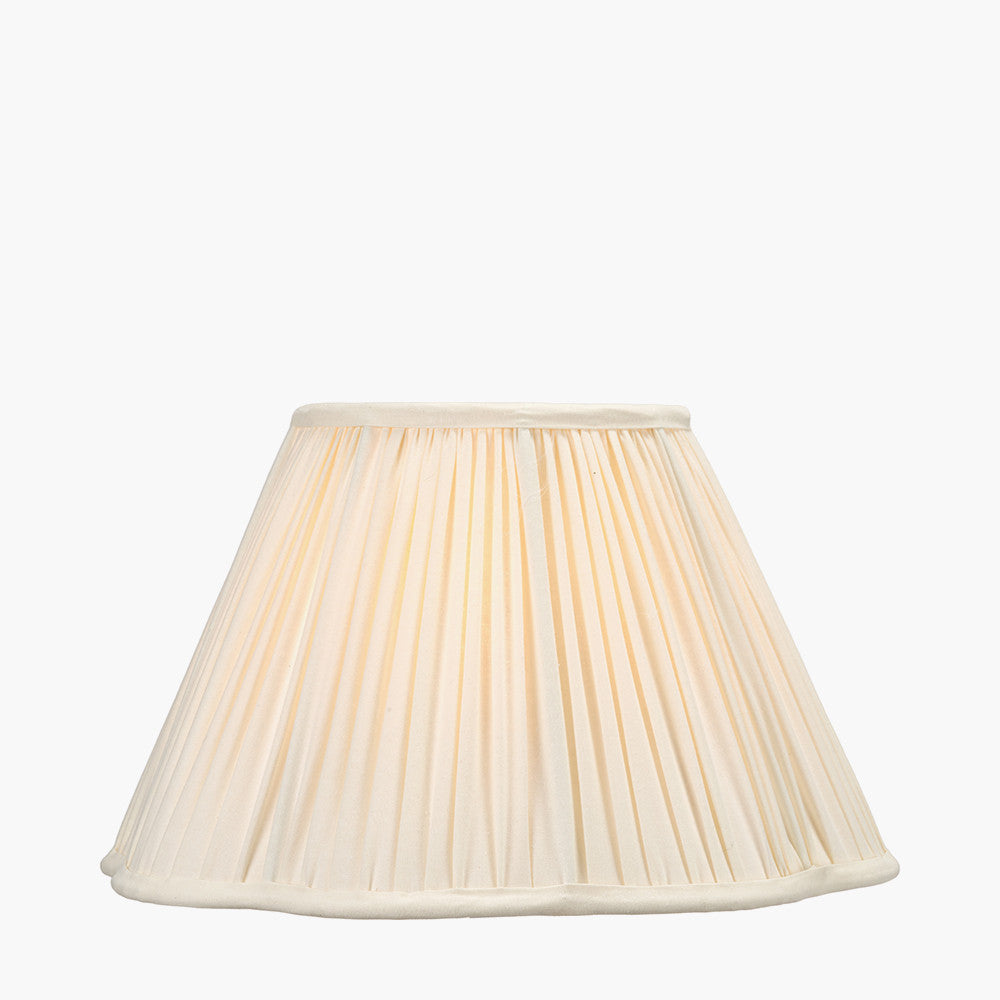 Malia 35cm Cream Mushroom Pleat Scalloped Tapered Lampshade