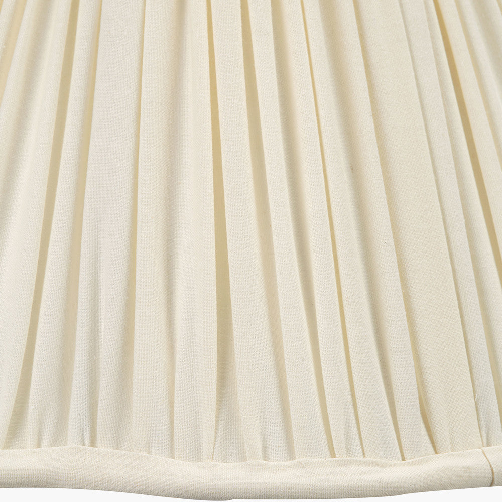 Malia 35cm Cream Mushroom Pleat Scalloped Tapered Lampshade